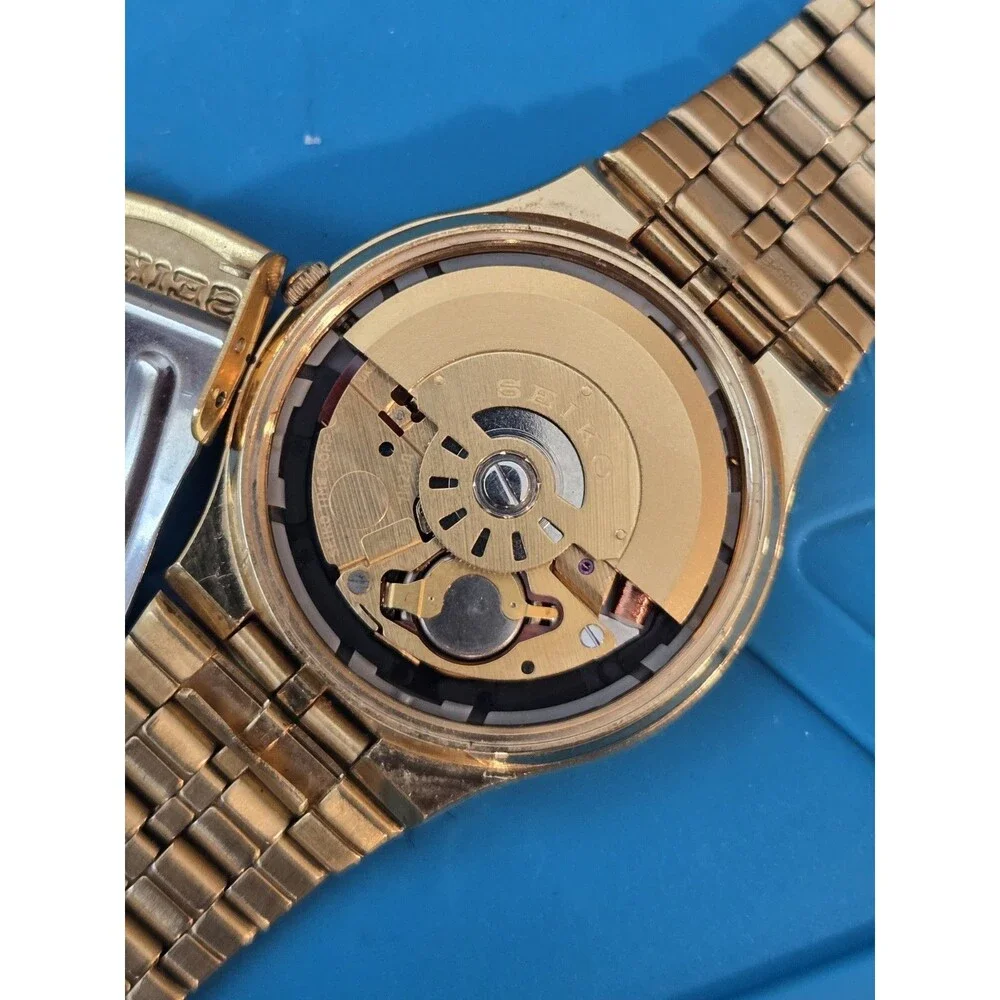 1990 Seiko Quartz AGS (Kinetic) 7M22-6A00 Vintage 35mm Watch. NEW CAPACITOR.